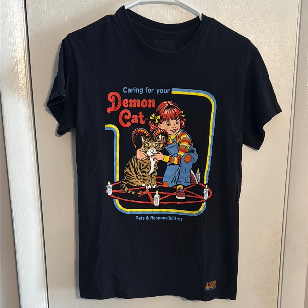 Steven Rhodes Demon Cat Graphic Tee